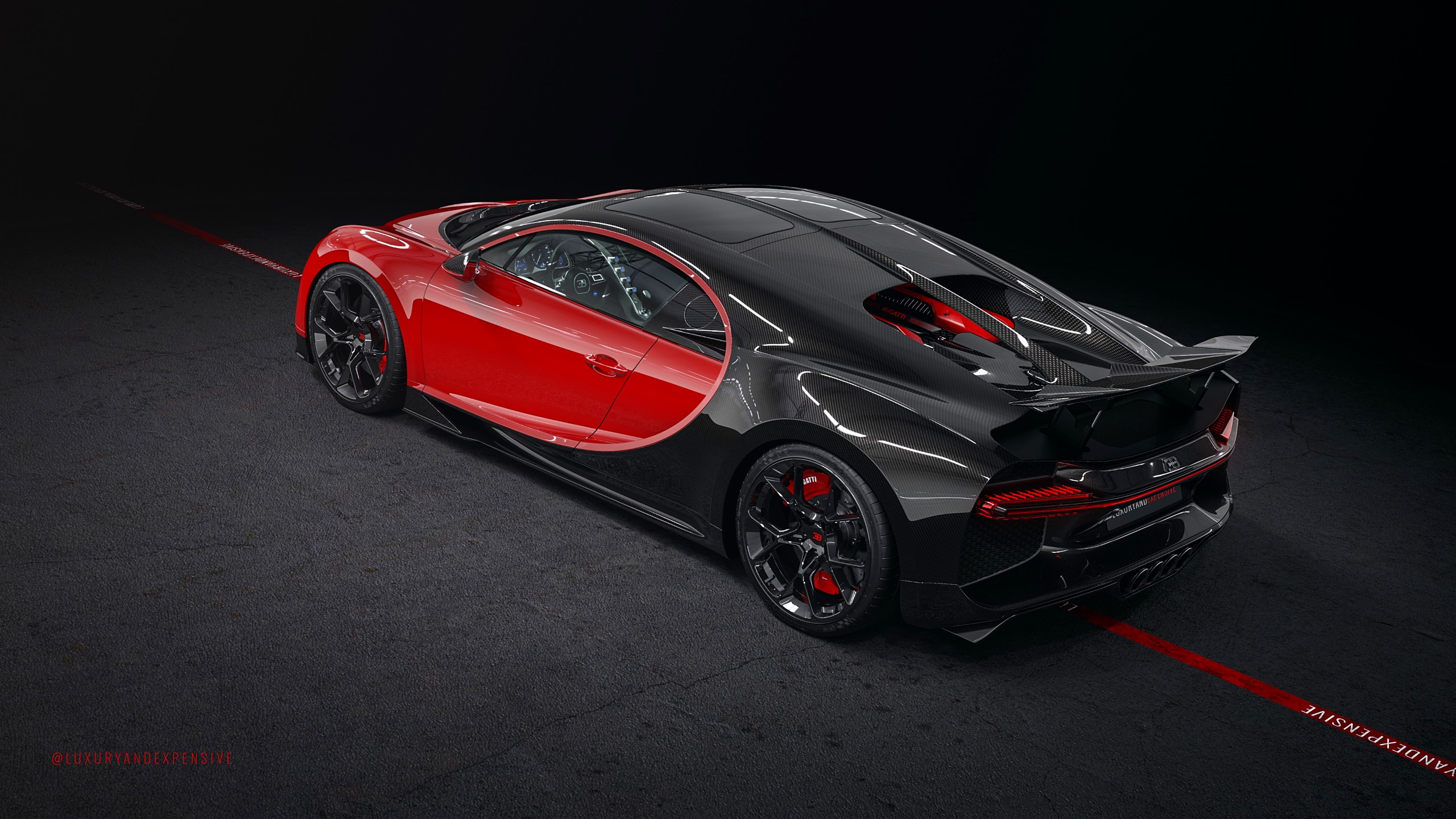 Bugatti Chiron Sport - red - - 600 Roof Sky km View