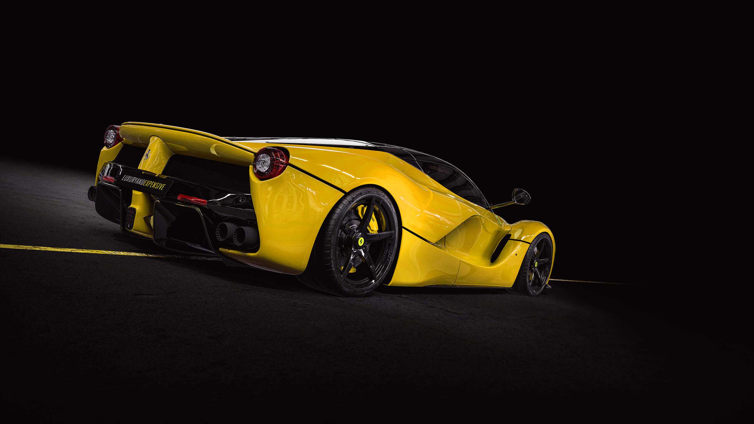 Ferrari LaFerrari - yellow, like new, black wheels - for sale